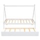 preview thumbnail 9 of 25, Twin Size Creative Teepee Floor Bed w/ Trundle Bunk Bed Frame for Kids, Teens, Girls, Boys No Box Spring Needed, Easy Assembly
