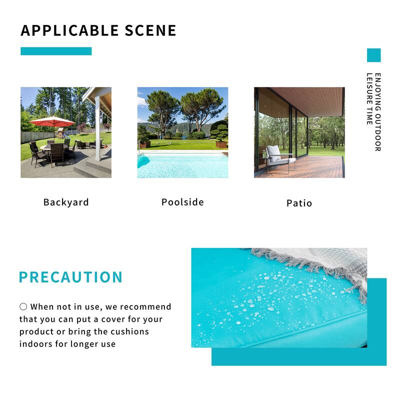 Futzca 5-Piece PE Wicker Outdoor Patio Furniture Set