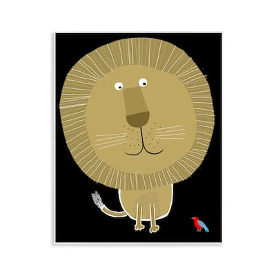 Stupell Lion and Bird Friends Wall Plaque Art Design By Carla Daly