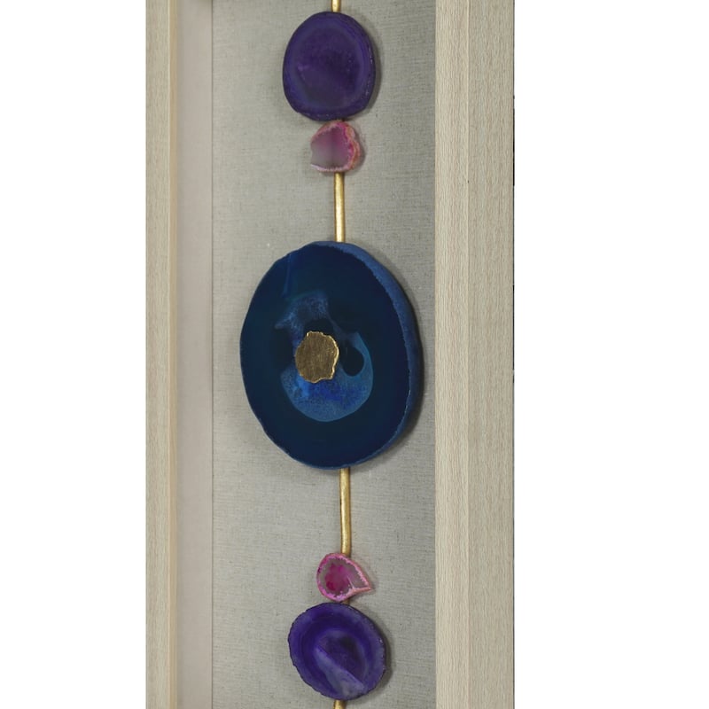 HUJI Natural Agate Shadow Box Wall Decor