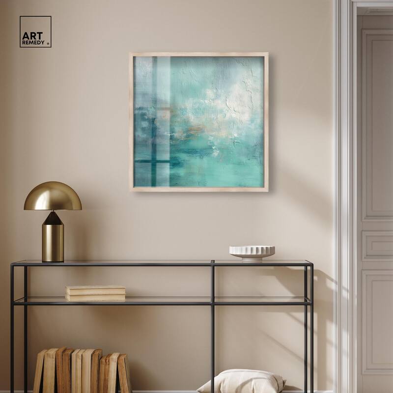 Green Blue I Shadowbox by Art Remedy