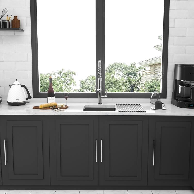 Undermount 16 Gauge Single Bowl Stainless Steel Kitchen Sink in Brushed Nickel - 13'' x 15'' x 9''