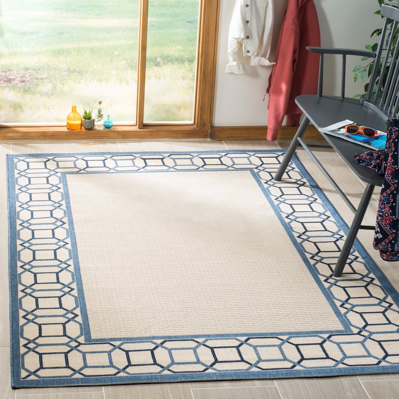 Martha Stewart by SAFAVIEH Facet Border Indoor/ Outdoor Waterproof Rug