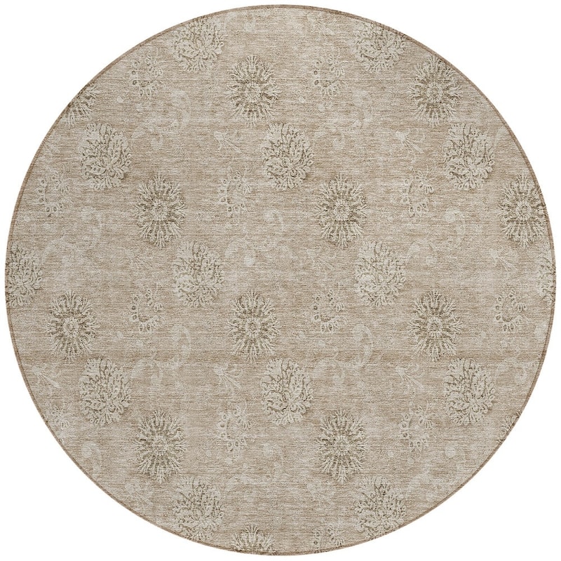 HomeRoots Floral Transitional Rectangle Outdoor Rug
