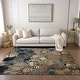 preview thumbnail 2 of 135, Machine Washable Indoor/ Outdoor Modern Floral Chantille Rug