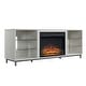 preview thumbnail 5 of 38, Brighton 60 In. Fireplace Storage Media Console Cabinet
