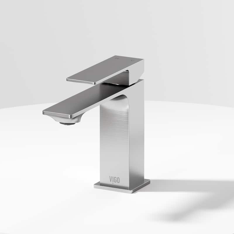 VIGO Dunn 6" H Single Handle Single Hole Bathroom Faucet