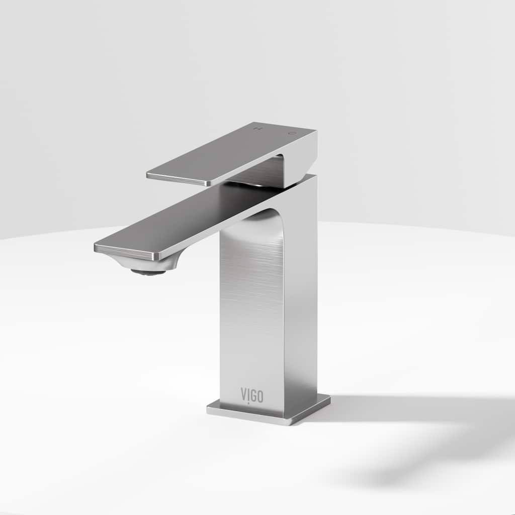 VIGO Dunn 6" H Single Handle Single Hole Bathroom Faucet