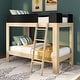 preview thumbnail 22 of 31, Mid-Century Modern Twin over Twin Bunk Bed Blonde/Black