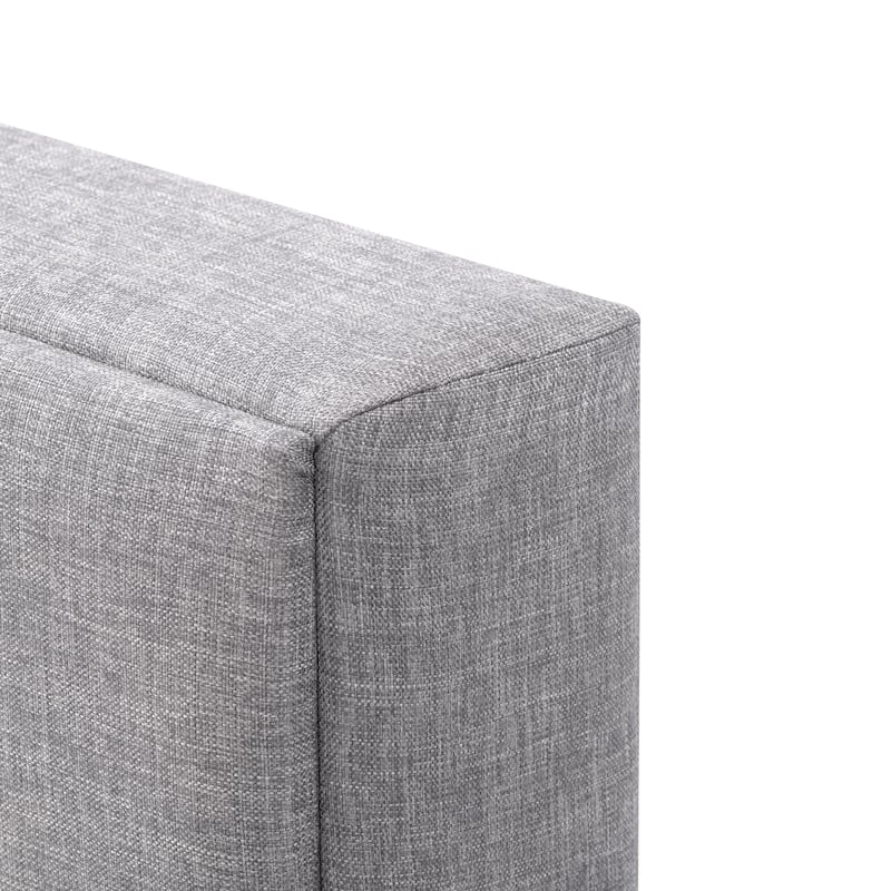 CorLiving Bellevue Dark Grey Upholstered Panel Bed, King