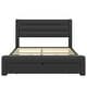 preview thumbnail 16 of 24, Leather Upholstered Platform Bed with Drawers and Charging Station,Queen Size