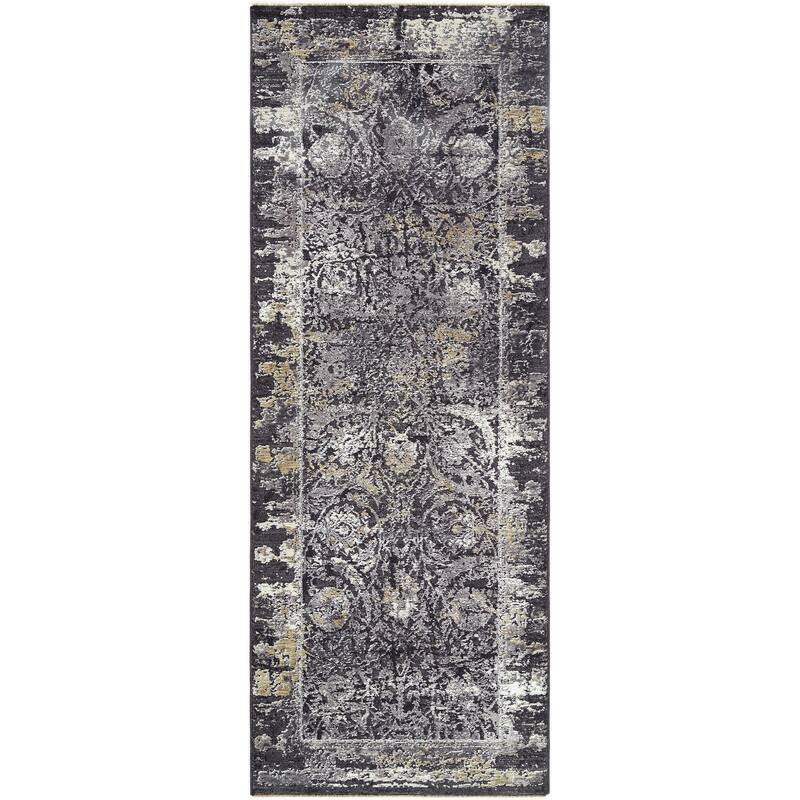 Livabliss Gakko Traditional Area Rug - Black - 2'7" x 7'3"