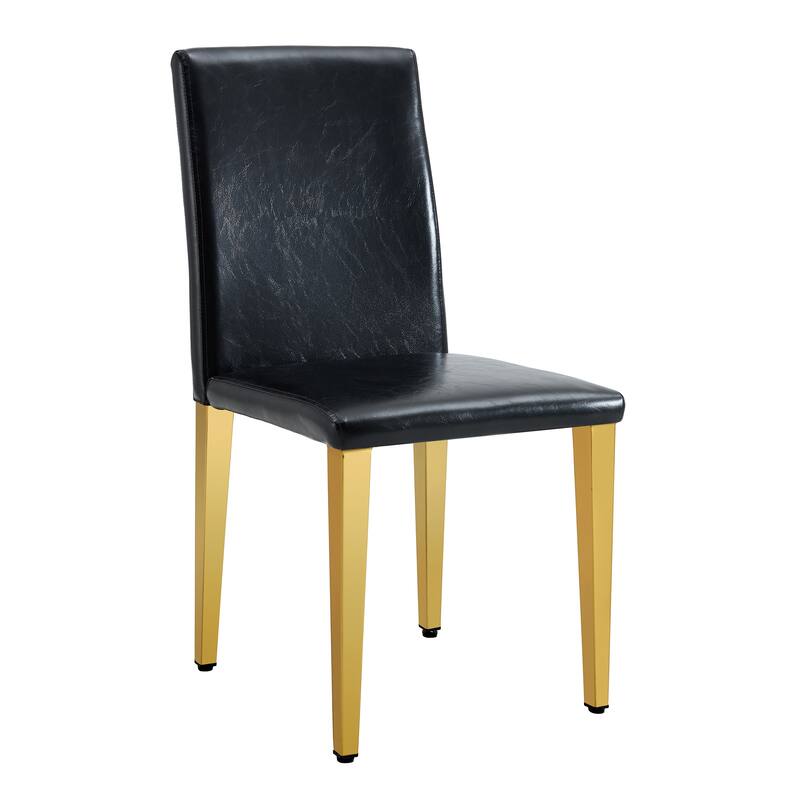 Modern Set of 4 Dining Chair with Metal Legs Kitchen Chair Side Chair Armless Chair for Dining Room