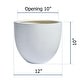 preview thumbnail 9 of 15, DreamPatio Long Beach Fiberstone Egg Planter for Indoor/Outdoor 12x12x10 - White