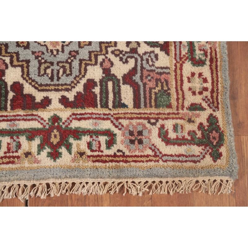 Grey Heriz-Serapi Accent Rug Hand-Knotted Traditional Wool Carpet - 2'6"x 5'11"