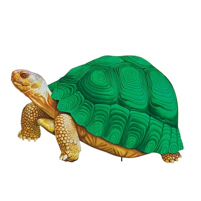 Realistic Tortoise Outdoor Garden Stake - 21 x 18.75 x 1