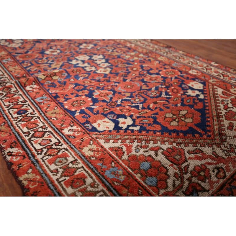 Malayer Antique Persian Runner Rug Handmade Wool Carpet - 3'1" x 13'3"