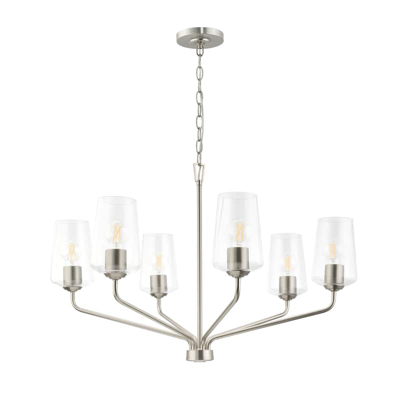 Celino Six-Light Chandelier with Clear Glass - 21