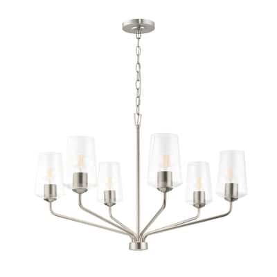 Celino Six-Light Chandelier with Clear Glass - 21