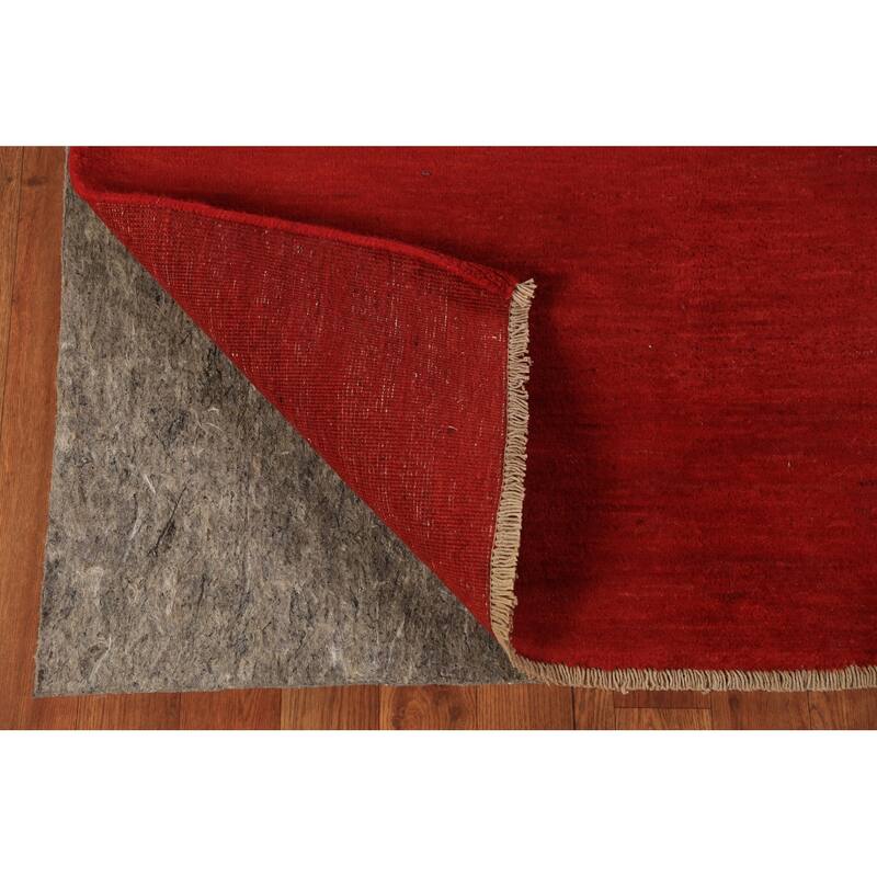 Red Gabbeh Modern Rug Hand-Knotted Wool Carpet - 3'10" x 5'10"
