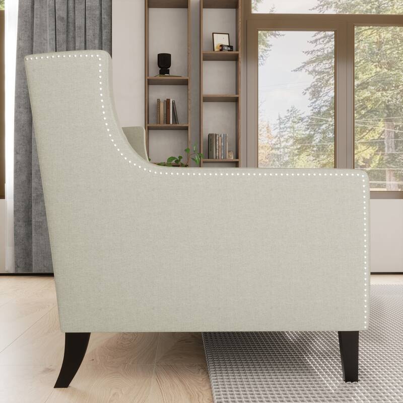 78.75" Mid-Century Modern Sofa with Comfy Cushions, Upholstered Couch for Living Room Button-Tufted Backrest Sofa with Wood Legs