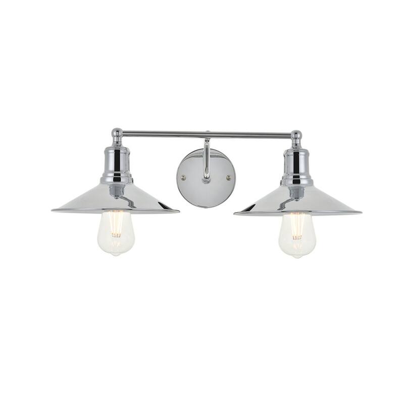 Nora Modern 2-light Wall Sconce with Flat Cone Shades