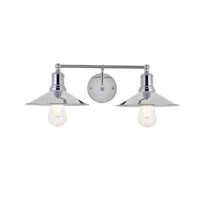 Nora Modern 2-light Wall Sconce with Flat Cone Shades