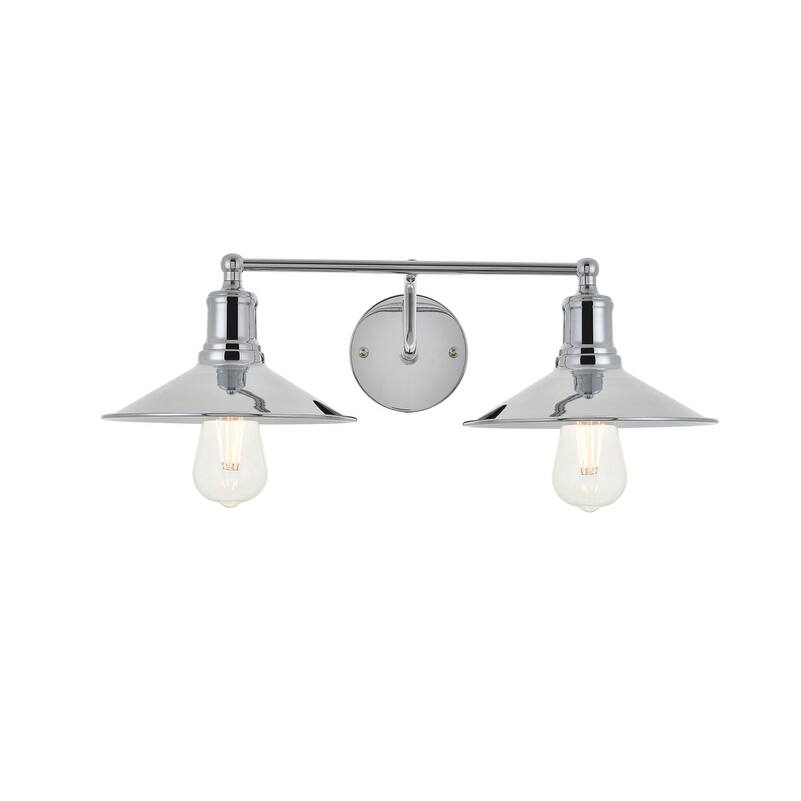 Nora Modern 2-light Wall Sconce with Flat Cone Shades