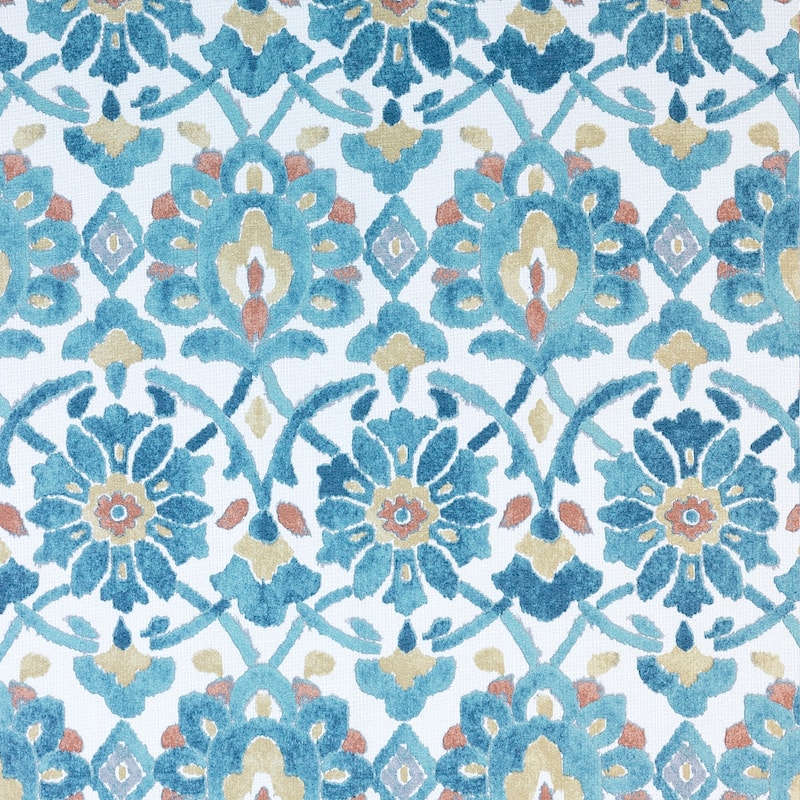 No. 918 Hastings Watercolor Medallion Semi-Sheer Grommet 1-Piece Curtain Panel, Single Panel