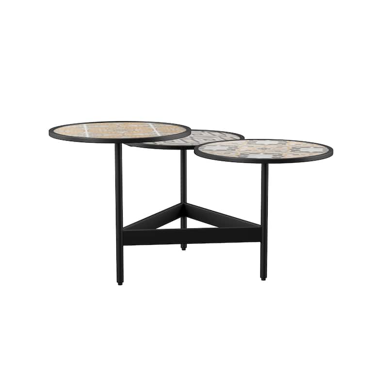 SEI Furniture Lorengo Outdoor 3-Tier Cocktail Table