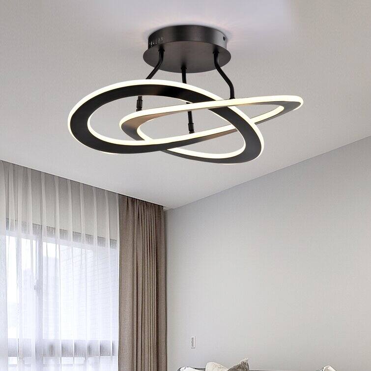 Maxax 2 - Light Unique/Statement Circle LED Semi Flush Mount