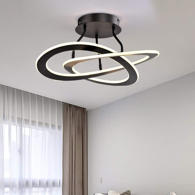 Maxax 2 - Light Unique/Statement Circle LED Semi Flush Mount