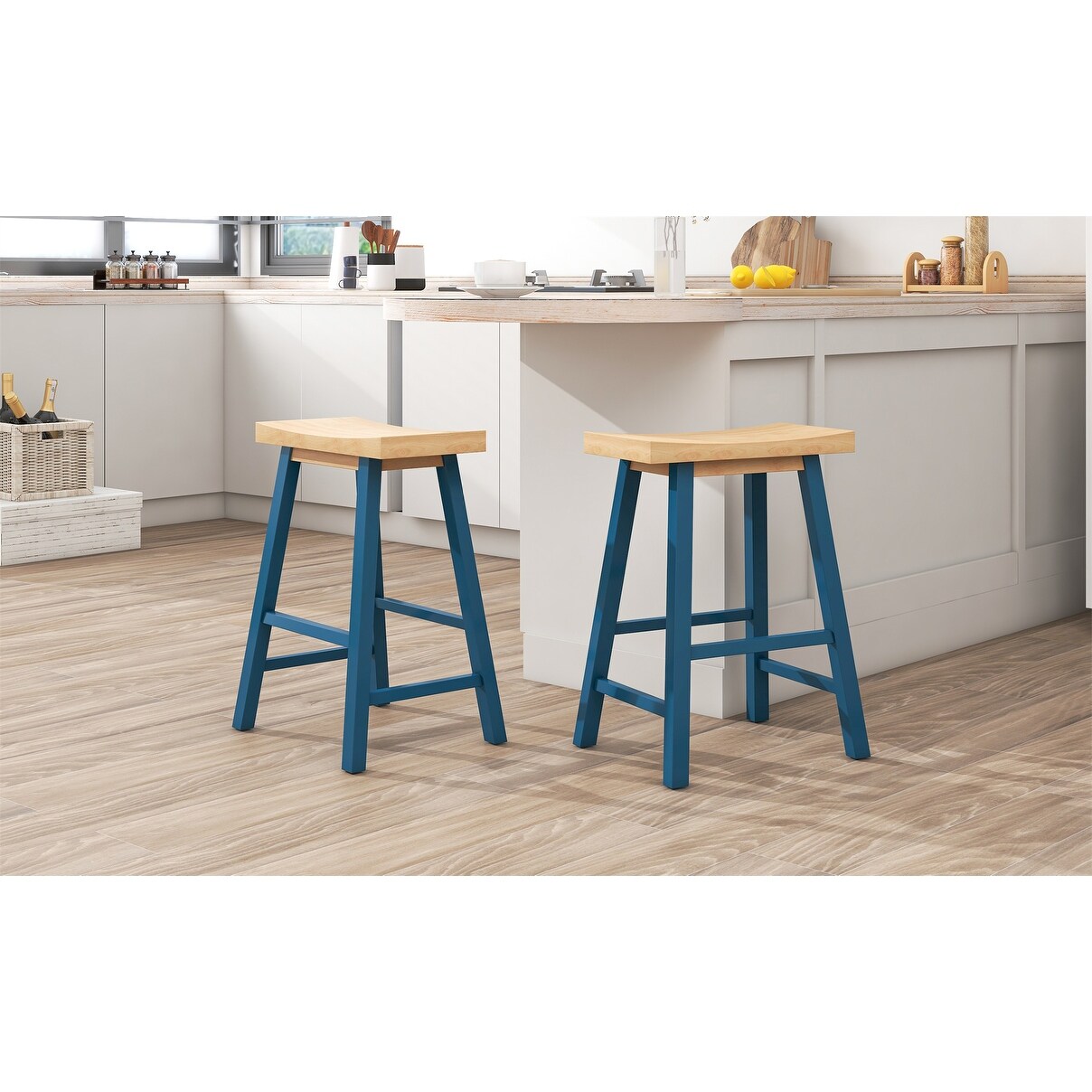 Painted oak sales kitchen stools