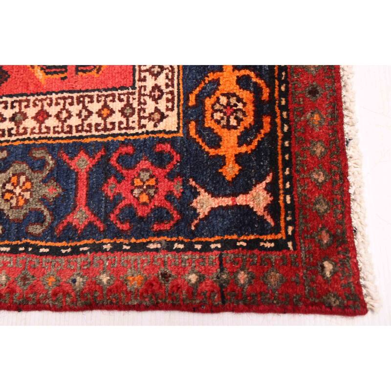 ECARPETGALLERY Hand-knotted Anadol Dark Navy, Red Wool Rug - 4'0 x 6'11