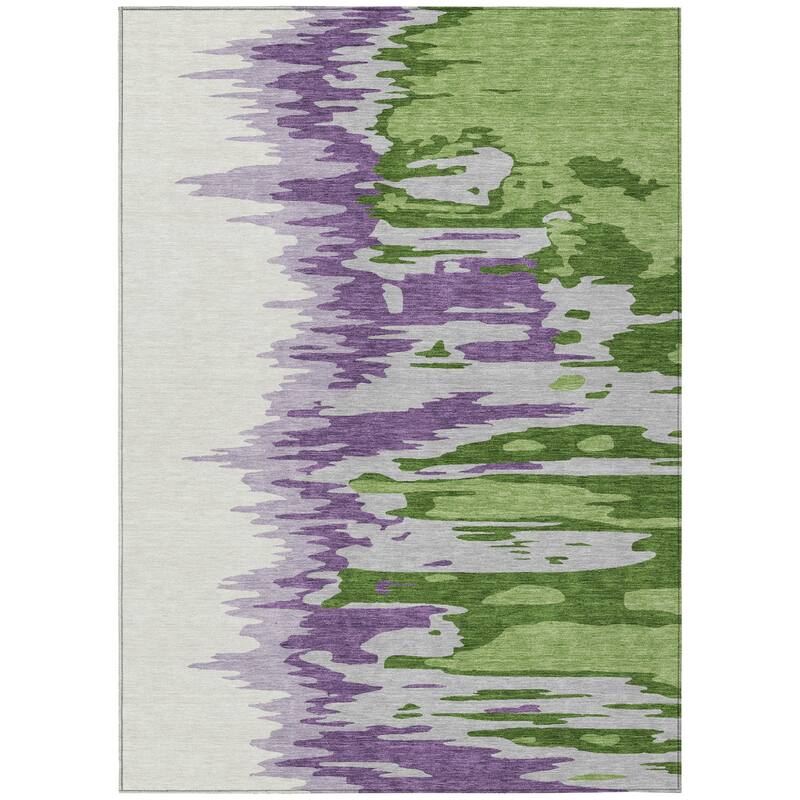 HomeRoots Abstract Transitional Rectangle Outdoor Rug