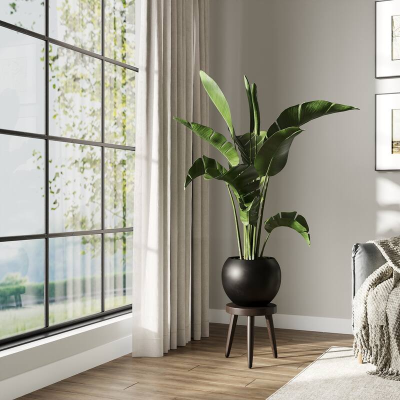 DTY Signature Mount Sherman 1-Piece Fiberstone Planter for Indoor/Outdoor