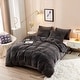 preview thumbnail 10 of 28, Shaggy Duvet Cover Dark Grey - Queen
