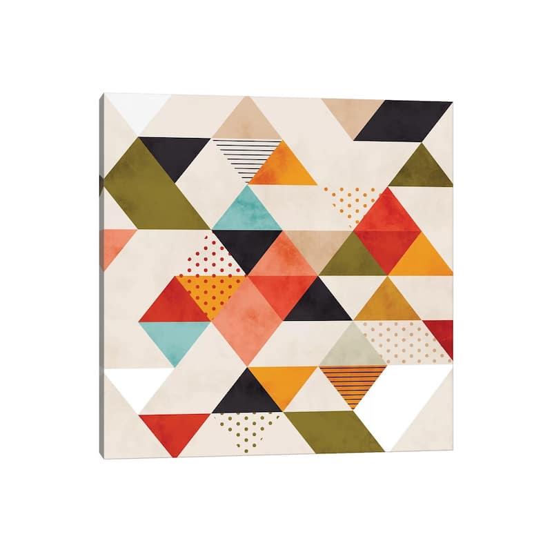 iCanvas "Geometric Mid Century Triangles" by Ana Rut Bre© Canvas Print
