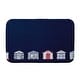 preview thumbnail 4 of 7, Beach Huts Bath Mat 17 x 24 - Navy