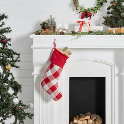 Annie Red Check Stocking 12x20