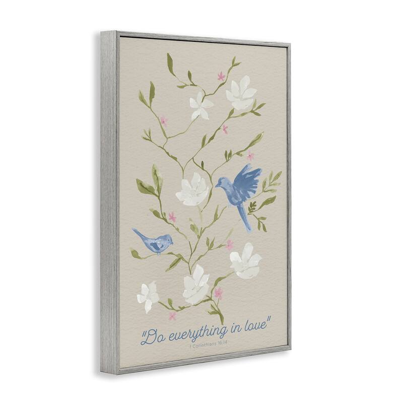 Stupell Floral Do Everything In Love Framed Giclee Art Design By Lucille Price