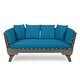 preview thumbnail 19 of 24, Ottavio Outdoor Daybed with Cushions by Christopher Knight Home Dark Teal