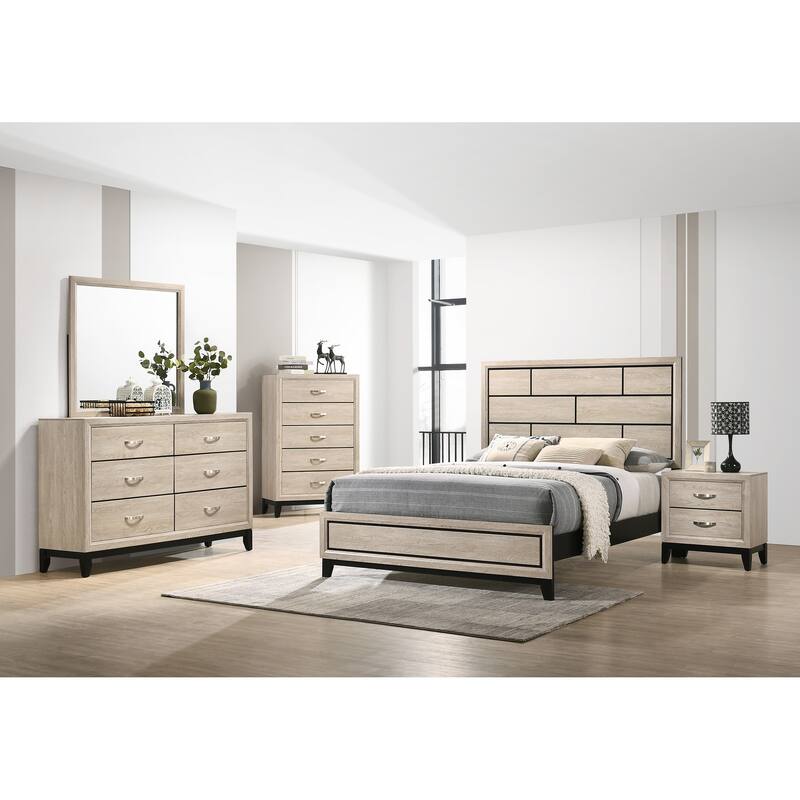 Aglae Driftwood Panel Bed