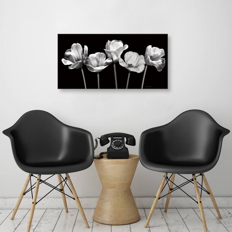 Tulips at Night Canvas Art Print