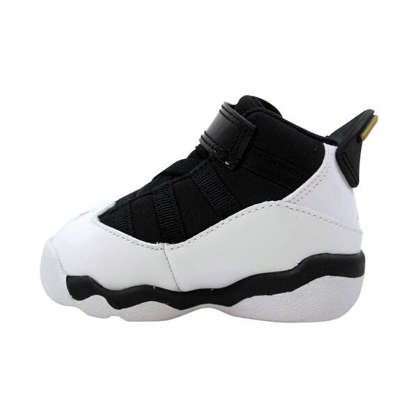 Shop Nike Air Jordan 6 Rings White Black Metallic Gold 942780 100 Toddler Overstock 28728443