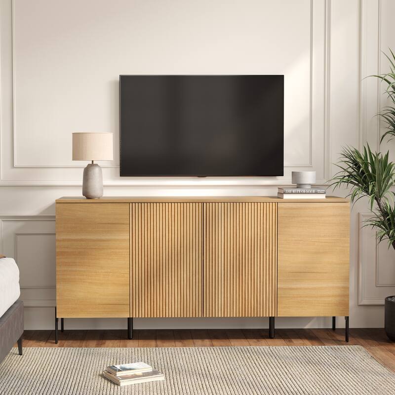 WAMPAT 61" Sideboard Buffet Cabinets with Storage
