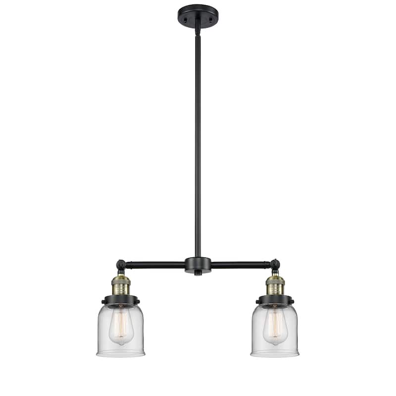 Innovations Lighting Small Bell 2 Light 21" Wide Linear Chandelier