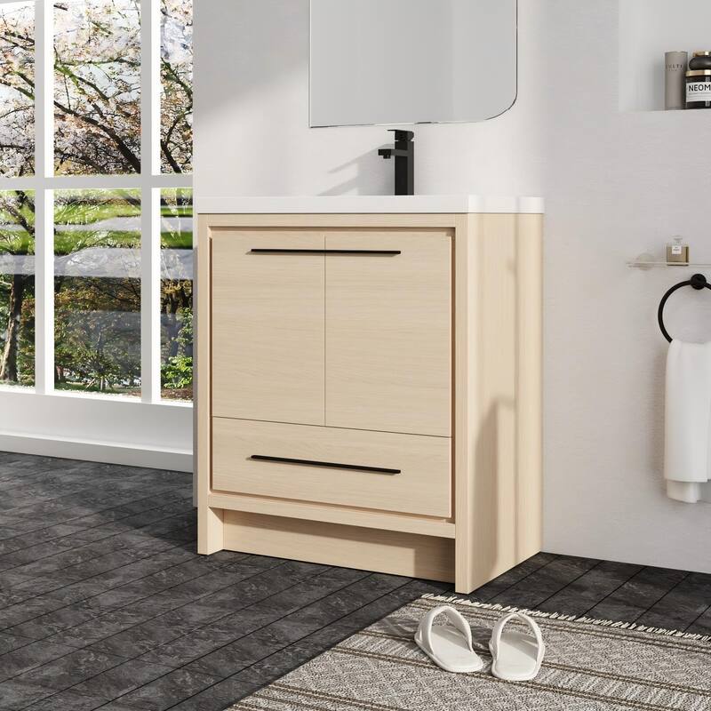 Malwee 24"/30"/36"/48"/60" Bathroom Vanity with Sink, FreeStanding Vanity with Soft Close Door and Drawer