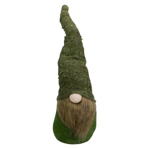 slide 2 of 4, 21" Green Standing Gnome Christmas Figure with Bendable Hat