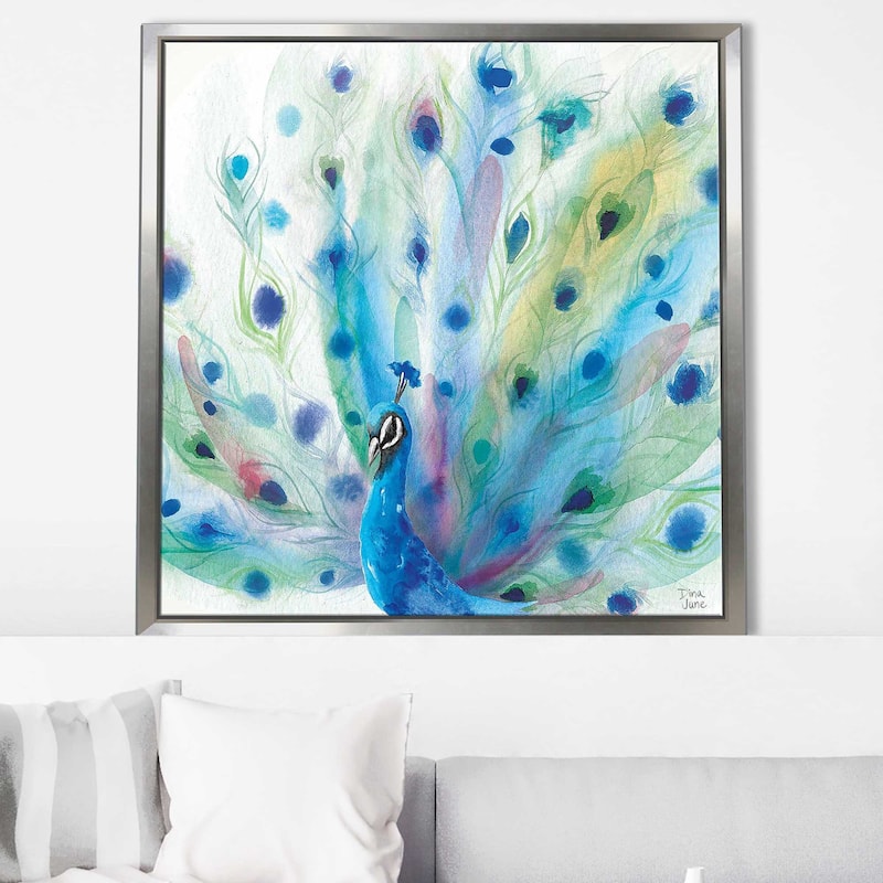 "Peacock Glory V" Print on Floating Canvas